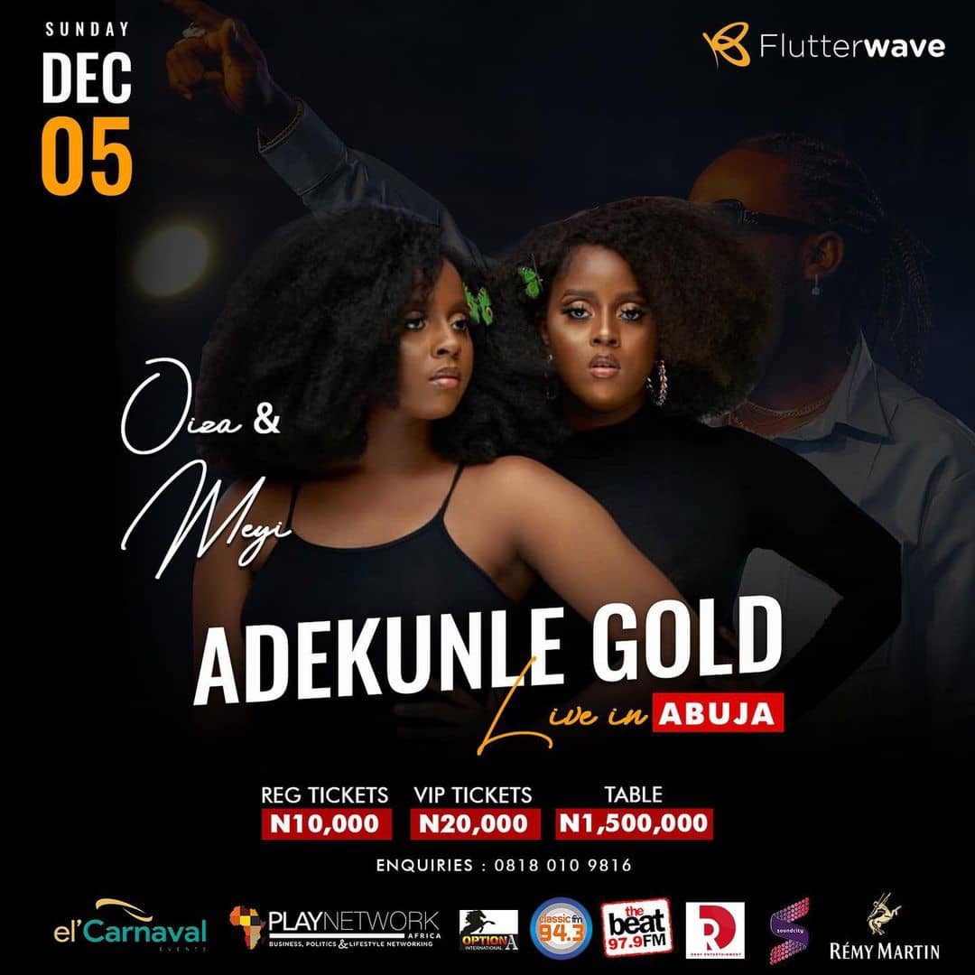 IamKellyJoe's tweet photo. AG Baby Live in Concert tomorrow being opened by amazing artists.
Venue: Congress Hall, Transcorp Hilton.
Tickets: Regularย N10,000 | VIP N20,000 | Table of 10 N1,500,000
Tickets ๐ซ ๐ https://t.co/jtkzC7gvJs
#AdekunleGoldLive #DrayEntertainment https://t.co/RpAqv4CAID