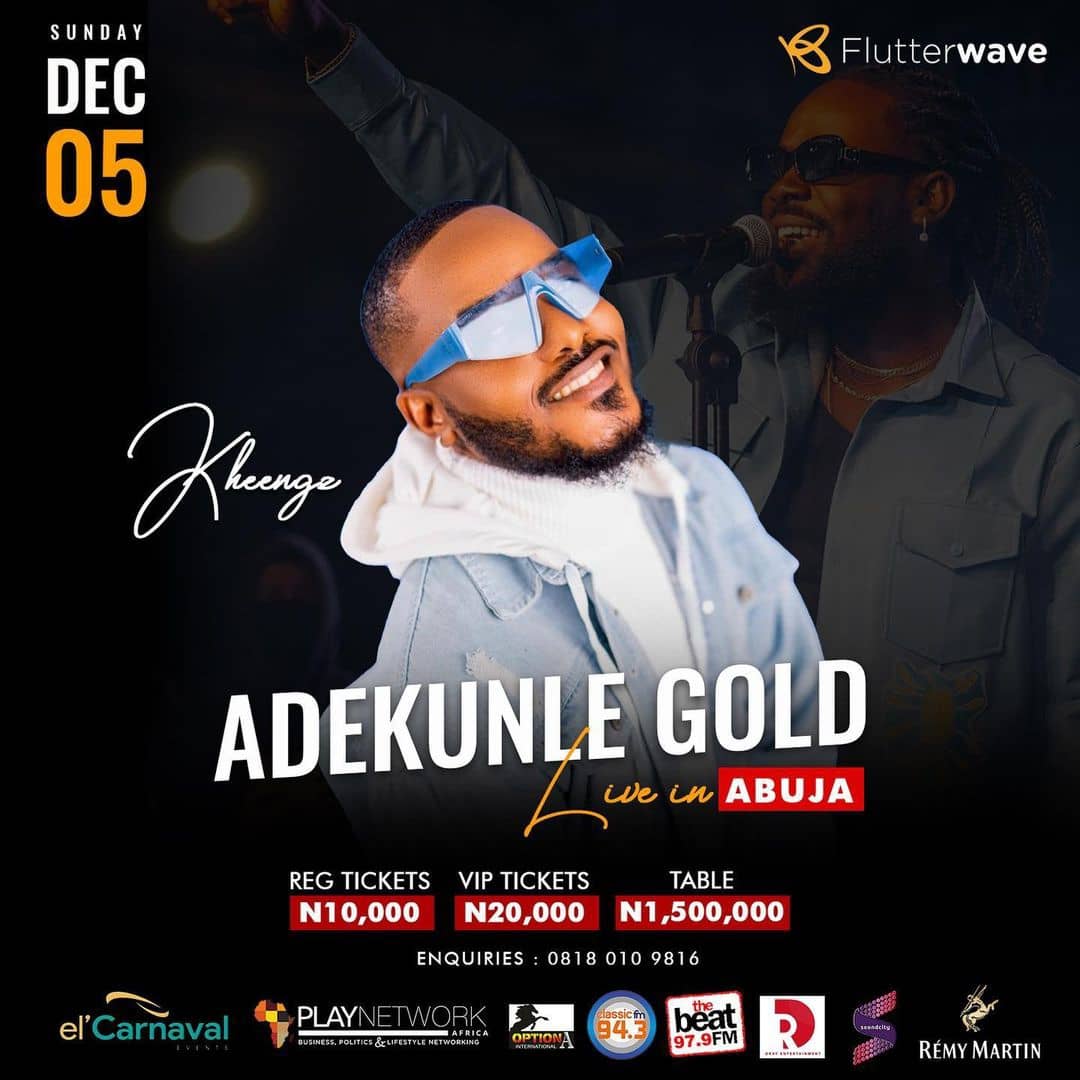 IamKellyJoe's tweet photo. AG Baby Live in Concert tomorrow being opened by amazing artists.
Venue: Congress Hall, Transcorp Hilton.
Tickets: Regularย N10,000 | VIP N20,000 | Table of 10 N1,500,000
Tickets ๐ซ ๐ https://t.co/jtkzC7gvJs
#AdekunleGoldLive #DrayEntertainment https://t.co/RpAqv4CAID