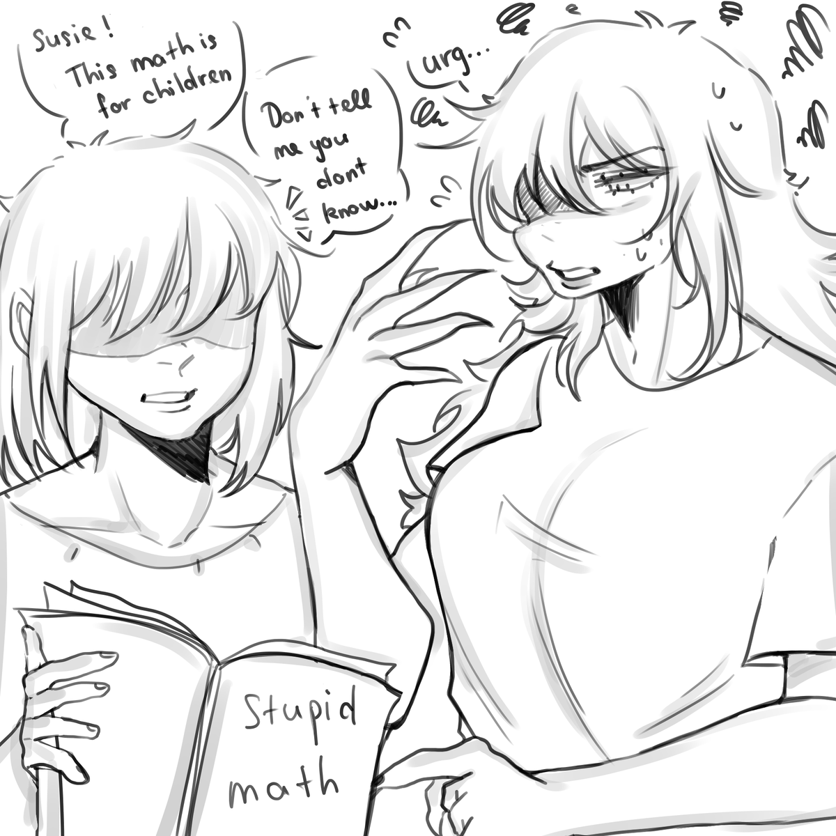 " What is 1 + 1 = ?  "

#DELTARUNE #Krusie #Susie #Kris