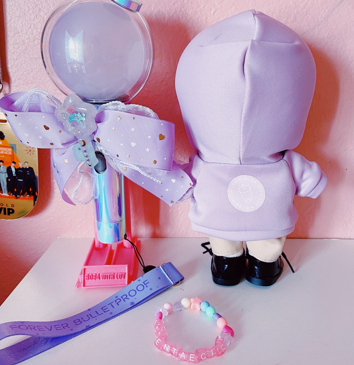 eccentaecity's tweet photo. Hosted a mini group order for #BOBAWITHLUV doll shirts and the shop owner sent me a free lavender hoodie for Tete with @bobawithluv logo. I’m sensitive, don’t touch me. Thank you so much @SseuniDay! 💜 https://t.co/hlomI5Wk5l