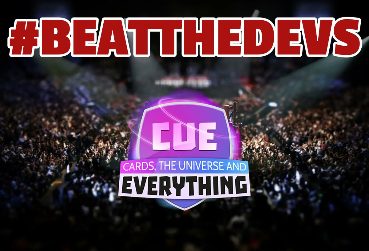 CUE_Cards's tweet photo. The second AND FINAL Round of #BEATTHEDEVS has begun!

Avid team members will in be Leagues mode during the next three hours, and if you're lucky enough to match with one of us, and DEFEAT US IN GLORIOUS BATTLE, you'll be awarded an exclusive Avatar next week!

#CUE #Cards #tcg https://t.co/DY3MtFH62C