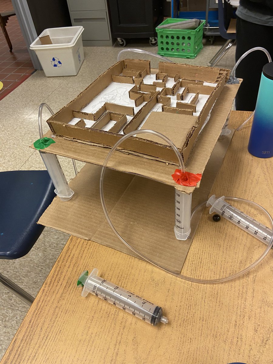 Check out the grade 8 students <a href="/stceciliahawks/">St. Cecilia's</a> as they complete their hydraulic labyrinth games!  Really impressed with their level determination and teamwork! <a href="/bhncdsbSTEM/">BHN Stem</a>