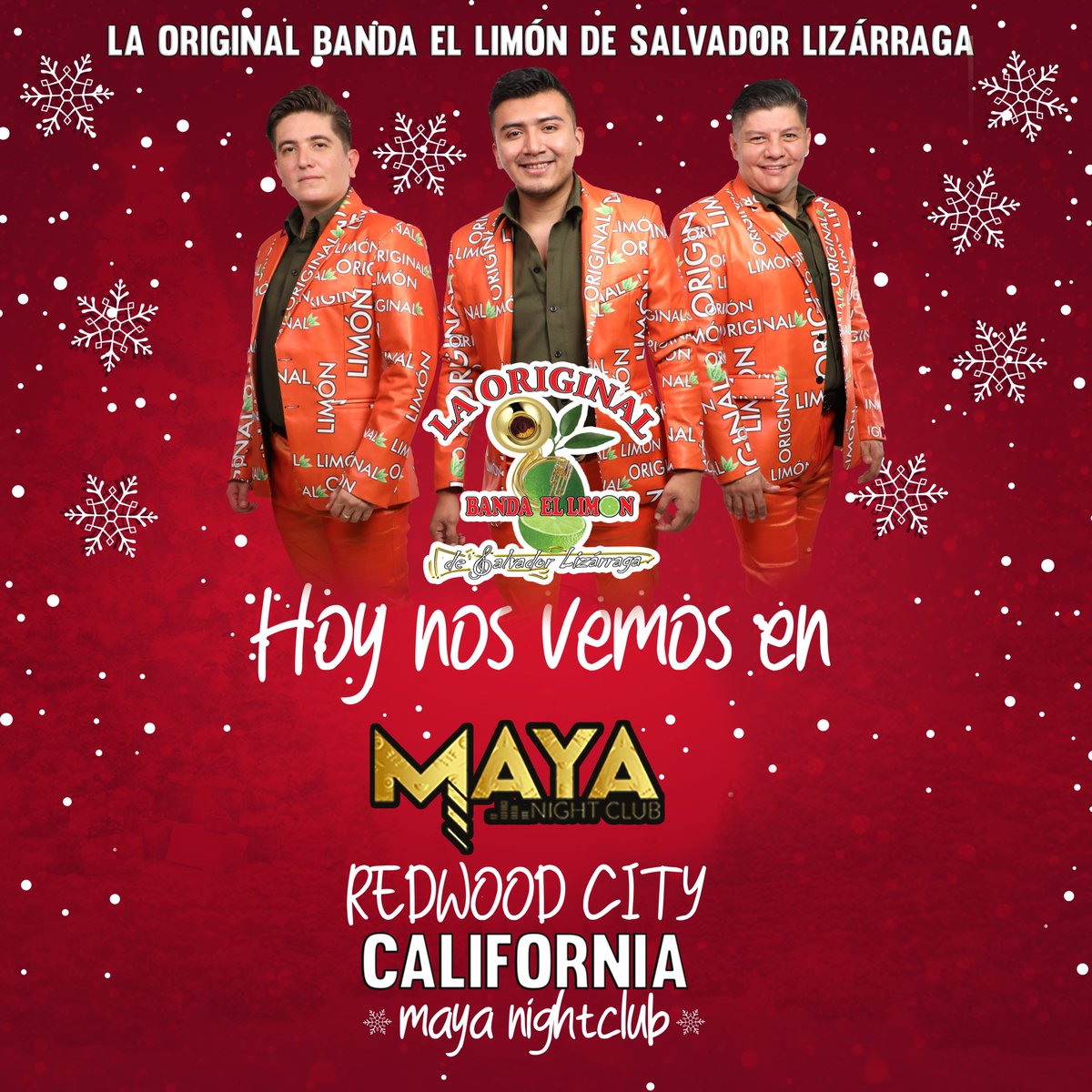 OriginalLimonSL's tweet photo. Amigos de #redwoodcity #california hoy nos vemos en #MayaNightclub para cantarles todos nuestros éxitos.
¡No se lo pueden perder!
.
.
#EsLaOriginal #EsElLimón #OBLSL #Originales
#ComoSiNoFuimosNada #ElPresenteEsLoQueCuenta https://t.co/NRFrvW0Vgo