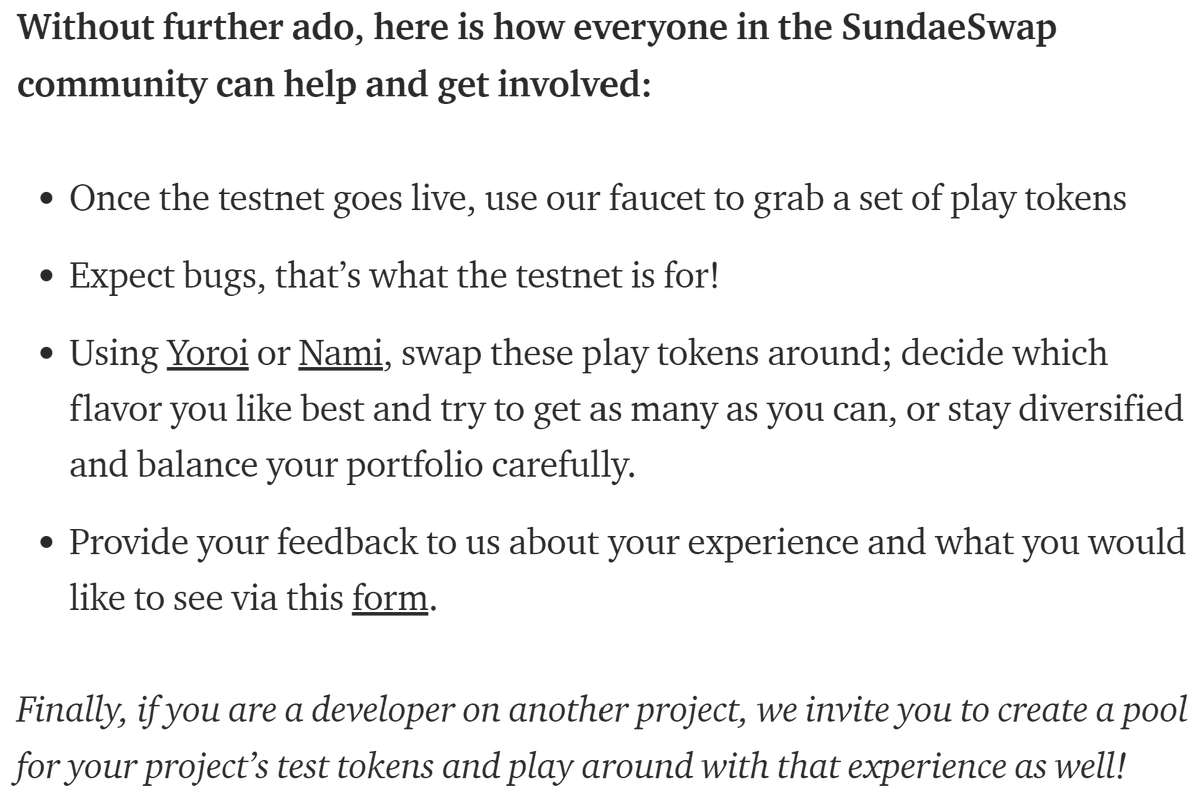 shwetachauhan's tweet photo. The moment has come🥳
@SundaeSwap testnet is launching tomorrow, 05-Dec
👉We encourage everyone to test it thoroughly
👉Remember bugs &amp; fixes are part of this journey
👉Do NOT let FUD get to you🛑

#kBlocks is a proud partner of #SundaeSwap ISO🍨 https://t.co/yqHu7xyQSw
