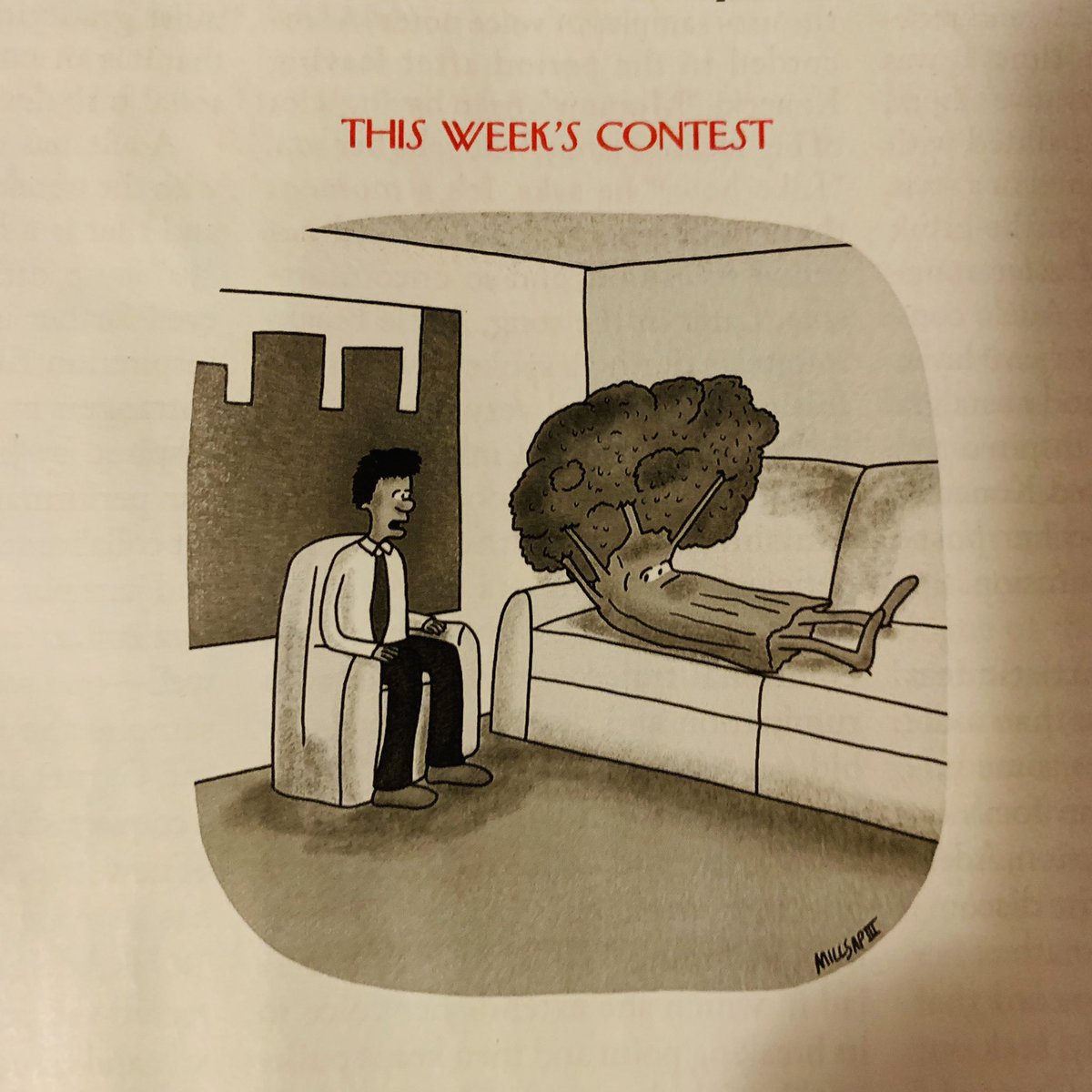 dogwalkblog's tweet photo. “So, tell me about the first time your mother told you that you’d never grow up to an entrée” @ConnieSchultz 🥦🥦🥦 @NewYorker #cartooncaption https://t.co/PUj60PjTo3