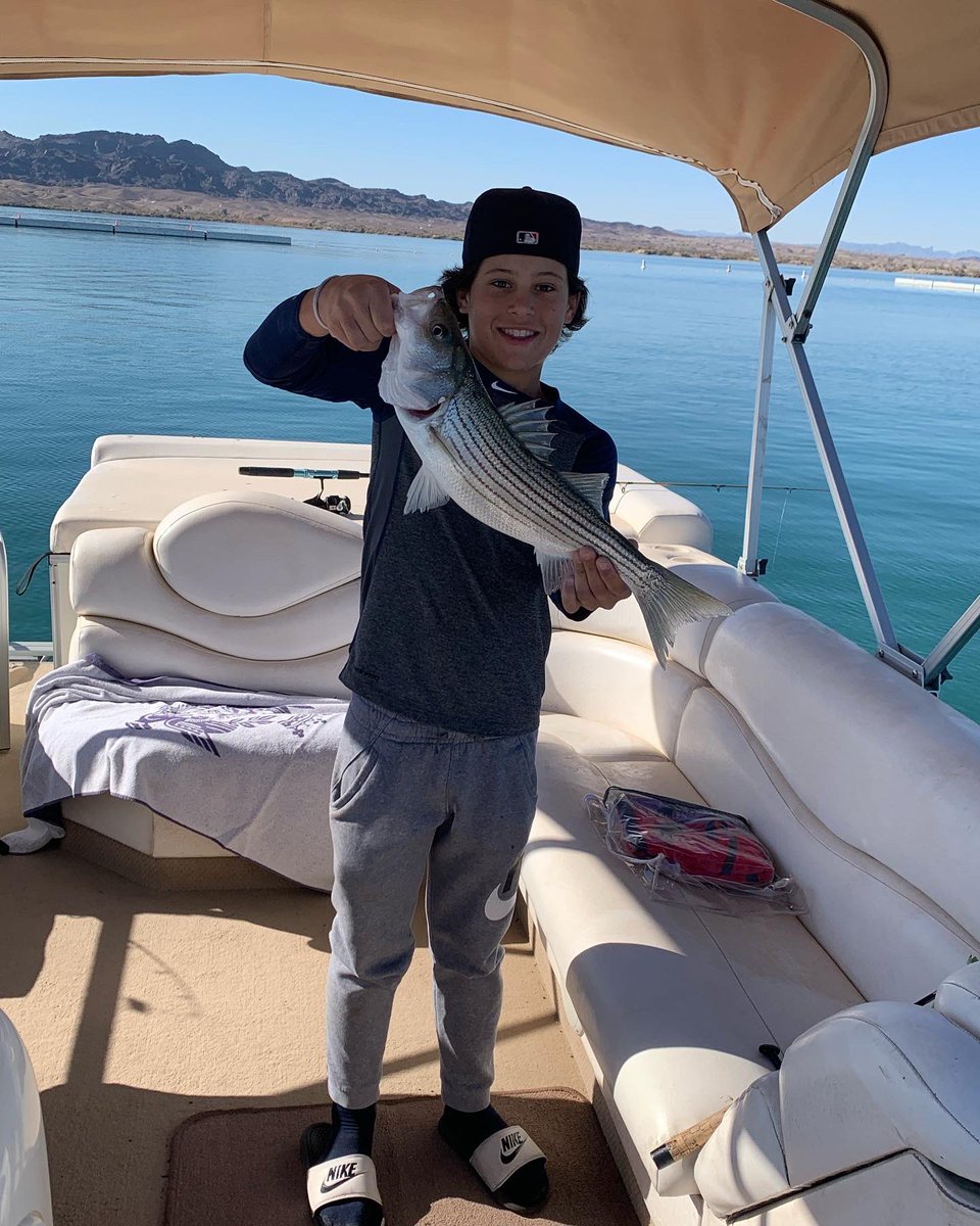 Nephew Luke caught his first striper. Lake Havasu was awesome this morning.