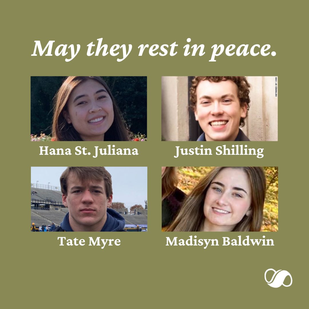ConsistentLife's tweet photo. We mourn the loss of Hana, Justin, Tate, and Madisyn. We grieve with their families, friends, and all those who are suffering in their wake. We recommit ourselves to the defense of all lives, and a world free from violence. #NoMoreLost https://t.co/W9QbTlxrDp