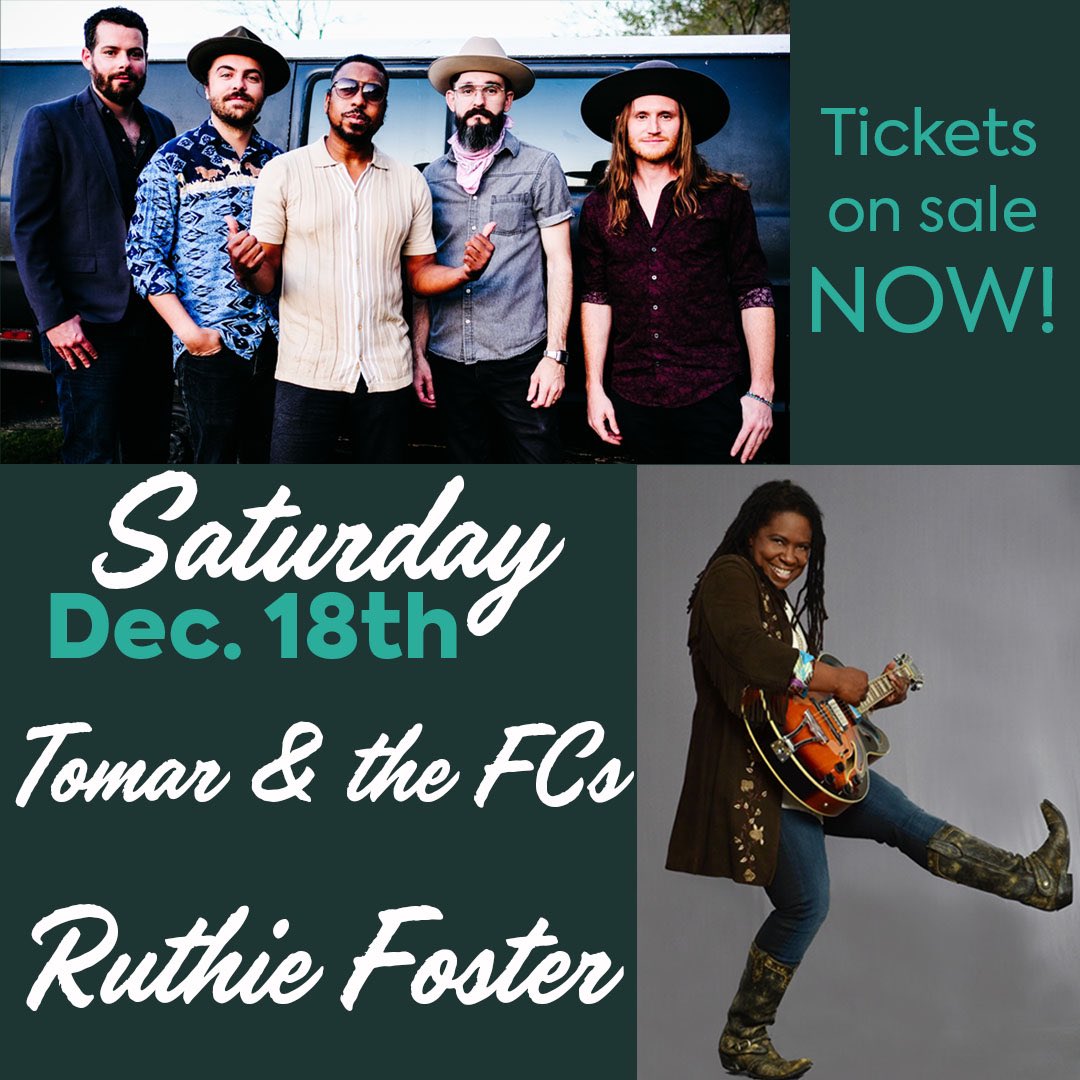 TWO WEEKS FROM TODAY, is day 2 of the Bazaar with <a href="/TomarandtheFCs/">Tomar and the FCs</a> and @_RuthieFoster_ TICKETS ON SALE NOW at armadillobazaar.com #armadillochristmasbazaar #austintradition #atxmusic #christmas #armadillo #armadillobazaaroutside #buyart