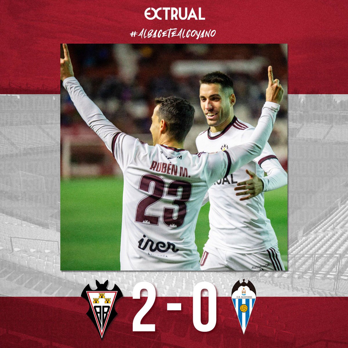 AlbaceteBPSAD's tweet photo. ➕3 | Segunda alegría de la semana 😄

Tercer encuentro seguido sumando 🙌🏻

Octavo partido de @Primera_RFEF sin encajar gol 🔐 

2️⃣2️⃣ de 2️⃣4️⃣ puntos en casa 🏟

El Alba apunta alto 🔝 

#AlbaceteAlcoyano https://t.co/urTG8WlxoR