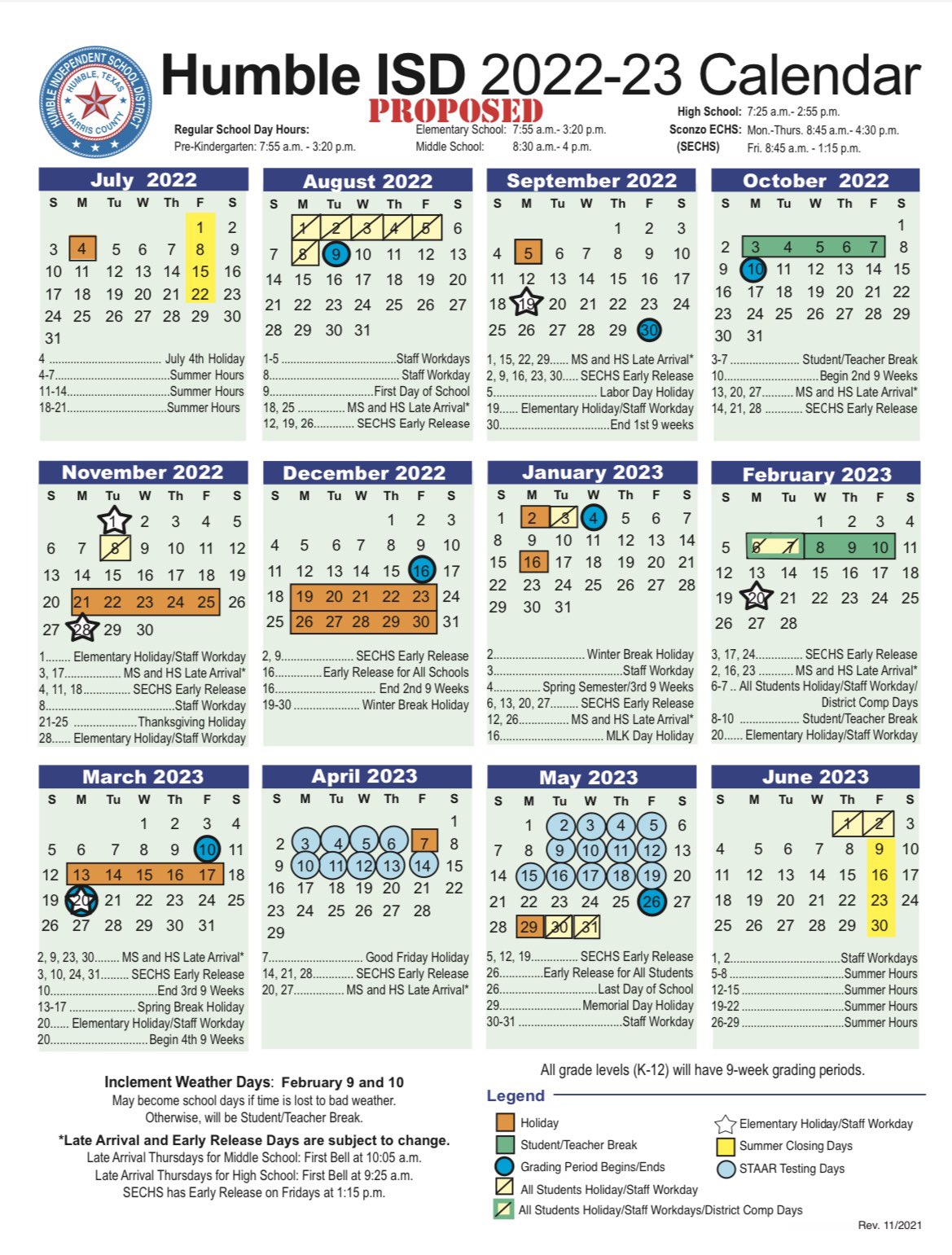 Humble School Calendar 2024 Elita Heloise Humble School Calendar 2024 Elita Heloise