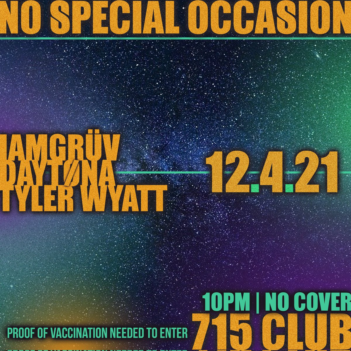 TONIGHT! 💫 @715CLUB

<a href="/tylerwyatt_/">ɢɪᴠᴇʀ|ᴏғ|ɢʀᴏᴏᴠᴇ</a> 10PM
@DAYTONASOUND 1115PM
<a href="/godofgroove/">IAMGRÜV</a> 1230PM