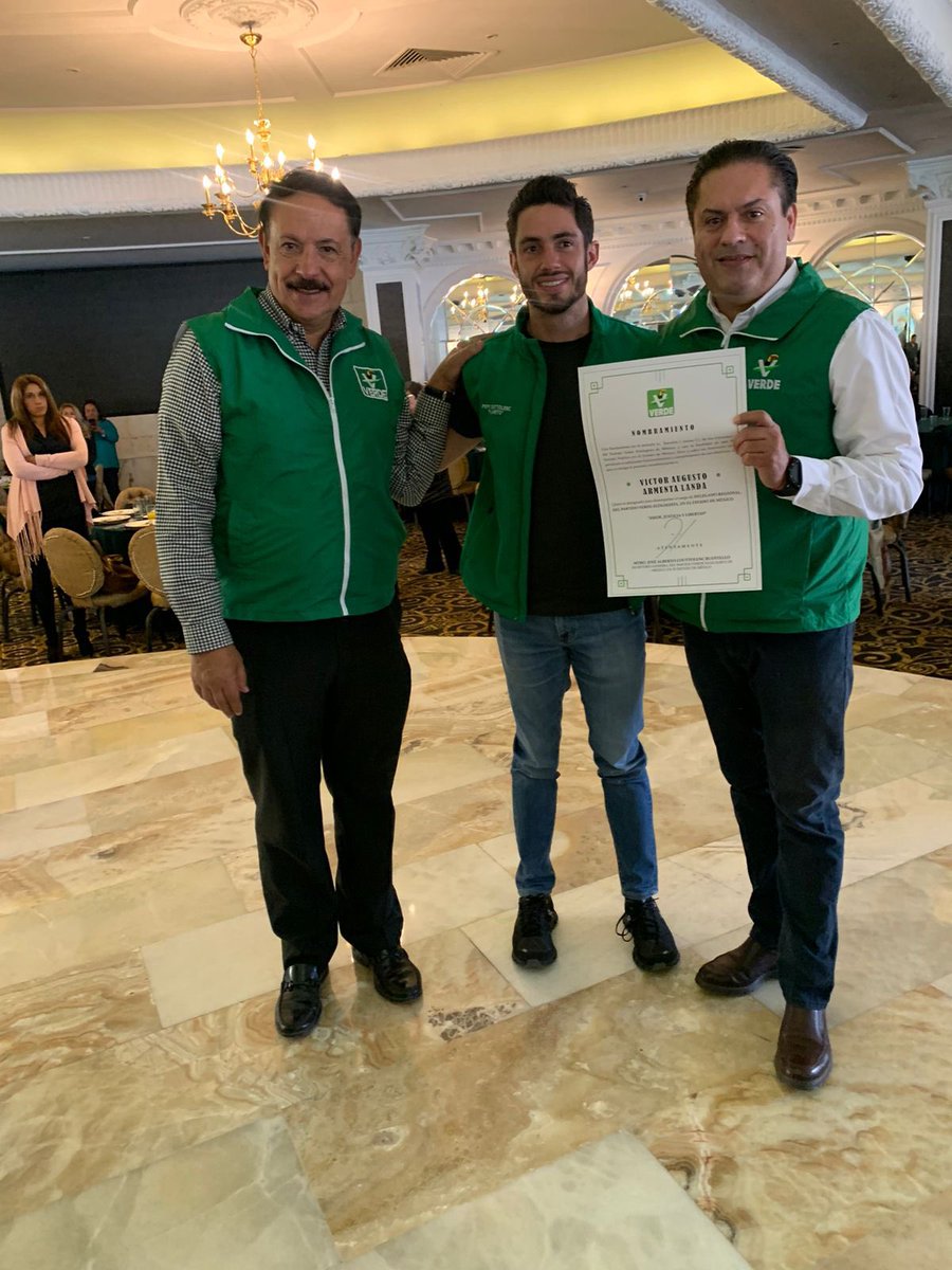 Agradezco a <a href="/pepecouttolenc/">Pepe Couttolenc</a> y <a href="/jlduranmx/">José Luis Durán</a> la confianza para dirigir los trabajos del <a href="/partidoverdemex/">Partido Verde</a> en #Naucalpan