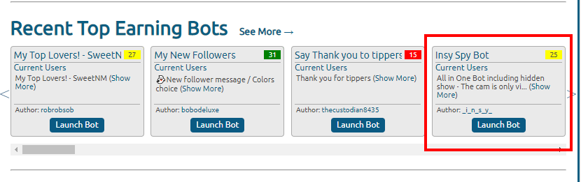 breezstudio's tweet photo. Warning for models using "Insy Spy Bot" on @chaturbate:

➡ This bot grants free access to hidden shows to many grey accounts used by the creator. 
➡ This is all hidden to models.
➡ These spy accounts spend the whole day monitoring rooms that run this bot.

More info inside 👇 https://t.co/036YmOJO5t