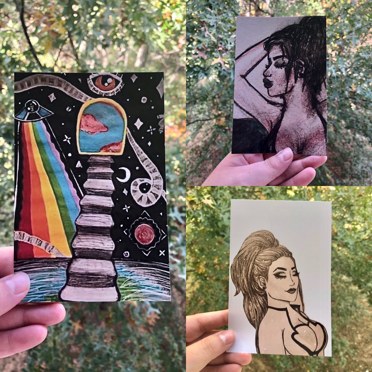 hindsighthouse's tweet image. i have prints for $6 i haven’t made a single sale on this year and im at the point of maybe losing my job due to my mental illness so if you could check out my site that would be great and much appreciated fmkartistry.bigcartel.com i also have two trinket/rolling trays unlisted