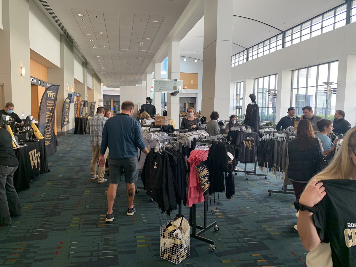 DeaconStyle's tweet photo. THE DEACON SHOP IS OPEN‼️

Come see us at the Charlotte Convention Center outside of the Richardson Ballroom.

#GoDeacs🎩 https://t.co/dGjb2y2fbO