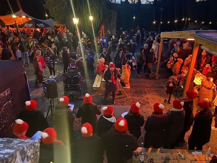 NavanSingers's tweet photo. Singing in Slane Castle courtyard this evening at their tree lighting ceremony. Thanks @SlaneCastle for having us #christmastree  #Christmasmarket #ChristmasSongs #choir #navan #slane 📸creds @LeahBrowne11 https://t.co/e0fsXnvkRh