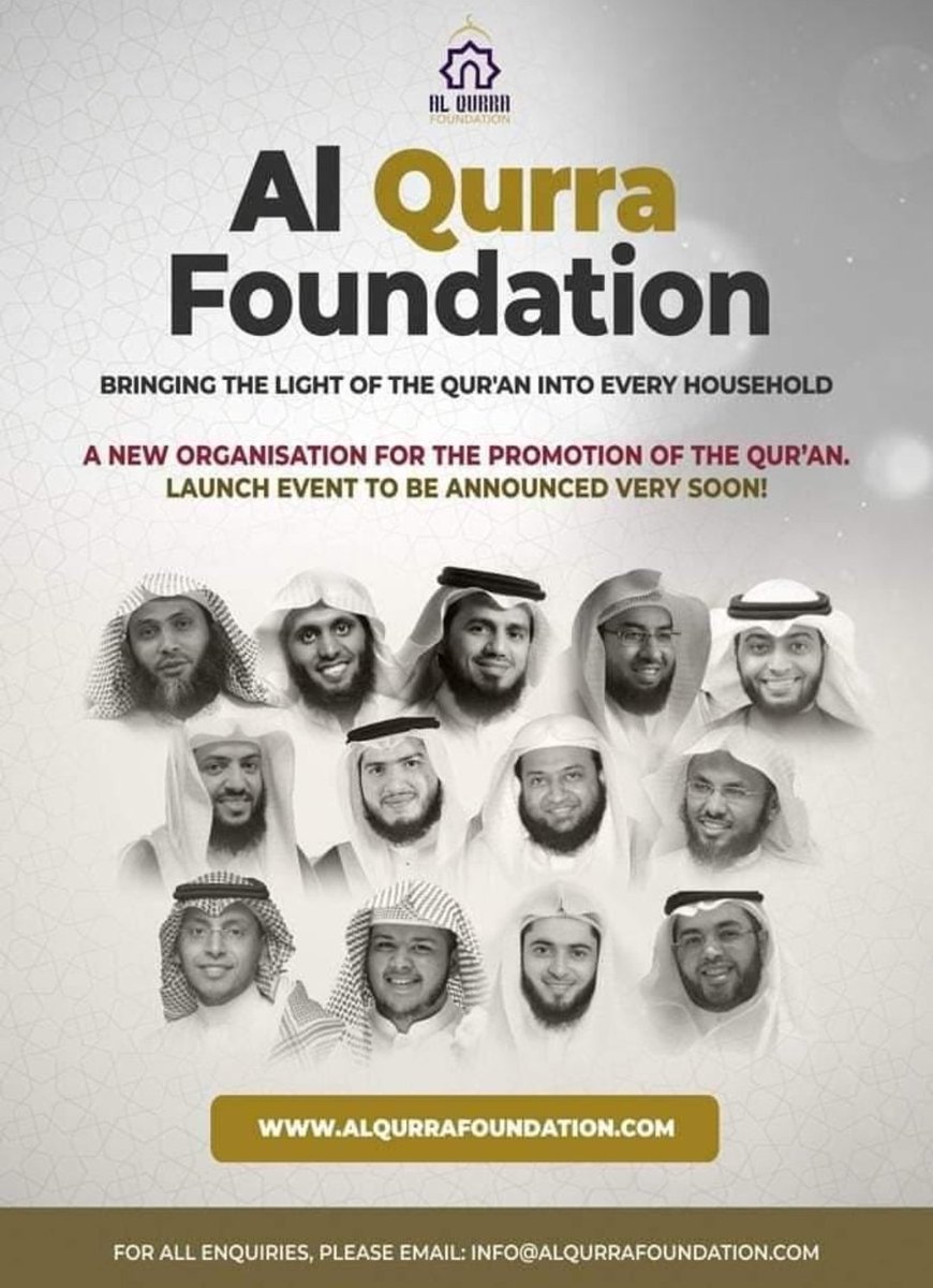saad_nomani's tweet photo. I am blessed to be part of 
Al Qurra Foundation An organisation founded for the purpose of spreading the beauty of the Qur’an. Alongside my colleagues who  amongst the worlds leading reciters, I ask Allah to allow us to make a positive change around the world insha’allah. https://t.co/oxRy9ZADfp