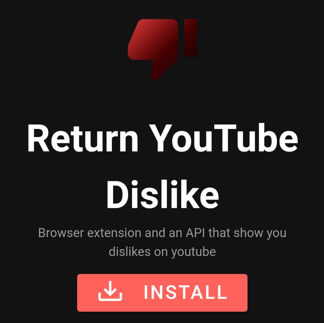 Dan_Krivov's tweet photo. For those who still haven't. You could easily return the youtube dislike count by adding the"return youtube dislike" extention supported by your browser.
#youtube #youtubedislike #dislikes #youtubedislikecount #returnyoutubedislike https://t.co/XTnD1YoFsR