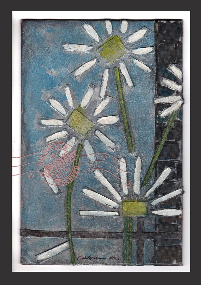 I love to paint.  CP.  A new work this year! 
New Original PAINTING For Sale!  Daisies + Blue Sky 2021 C Peterson * Original Signed Painting * Cheerful Collage ~
ebay.com/itm/3845663676…
#CathyPeterson #Artist #FineArt #Originals #Signed #Artwork #ModernArt #ListedArtist #painting