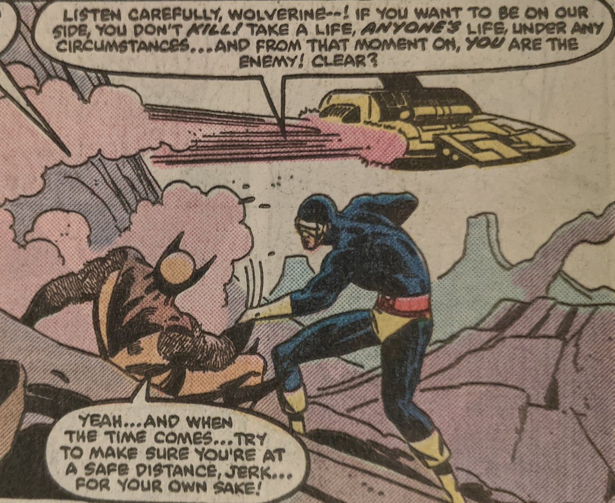 1PerfectPanel's tweet photo. "If you want to be on our side, you don't KILL!" 
 
Secret Wars 6
By Jim Shooter and Mike Zeck https://t.co/OaCuJZCOgh