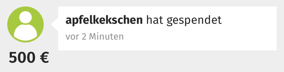 Auch wenn ich kein richtiges Internet hab… Betterplace funktioniert und ich halte mein Versprechen.

Spende an #FriendlyFire7 von meinem Subgeld ☺️