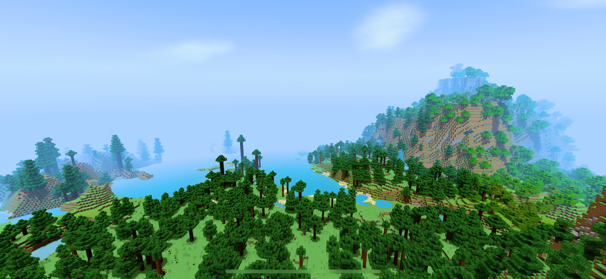 すのの マイクラ1 18絶景シード値 F 初期スポーン地点から見える山岳内部が巨大な鍾乳洞 スクショ付近 100 12 2 鍾乳洞方面とは逆方向にあるダークオークの森の地下には巨大な繁茂した洞窟 スクショ付近 400 45 400 Minecraft