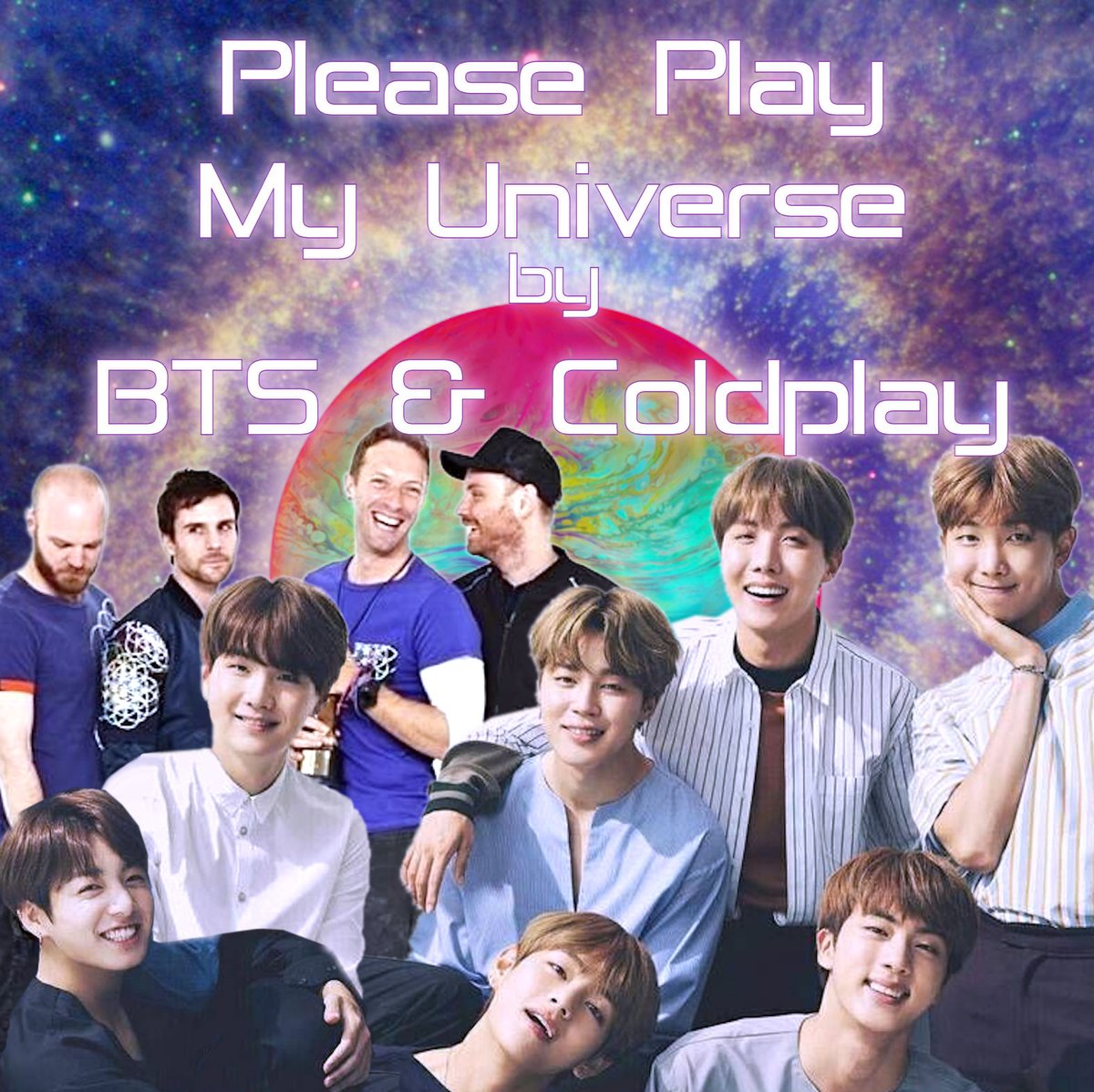 Two amazing groups came together to make brilliant magic with #MyUniverse ! The way #BTS &amp; Chris from #Coldplay visited each other on their stages was SWEET! Please play it for us on #MostRequestedLive &amp; keep the magic bright!~❇

<a href="/BTS_twt/">방탄소년단</a> #MyUniverseStillShines <a href="/MostRequestLive/">Most Requested Live</a>