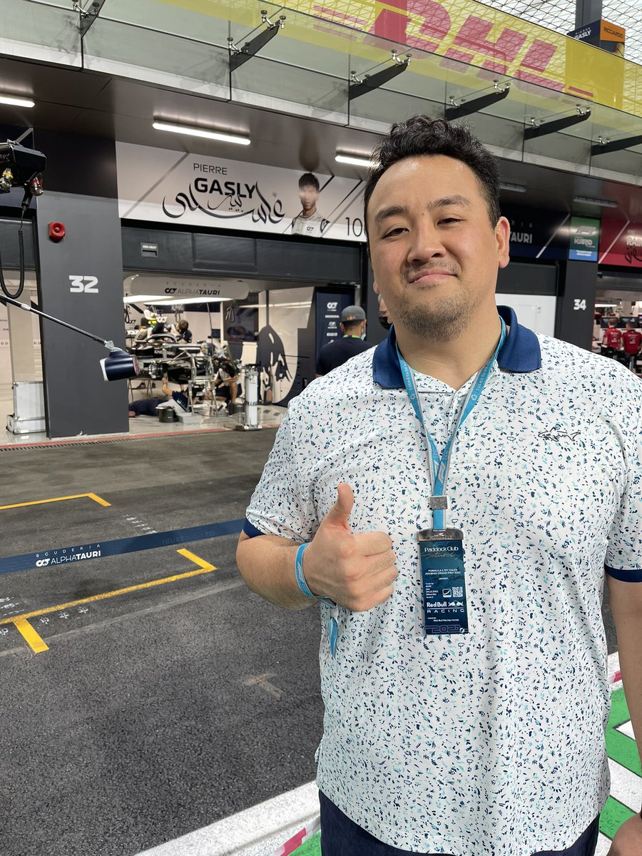 THEVinhVuong's tweet photo. Day two in the books at @F1. Main race tomorrow. Let’s go @PierreGASLY and @AlphaTauriF1! #formula1 #TeamGasly #TeamFantom https://t.co/ZSamA6I0Ew