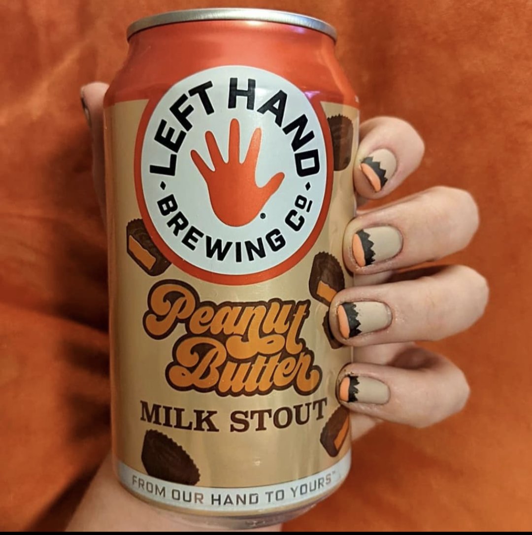 LeftHandBrewing's tweet photo. When your beer is so on point you need the nail game to match. #AllOutForStout
#LeftHandBrewing #FromOurHandToYours https://t.co/Xg7ga06kk4