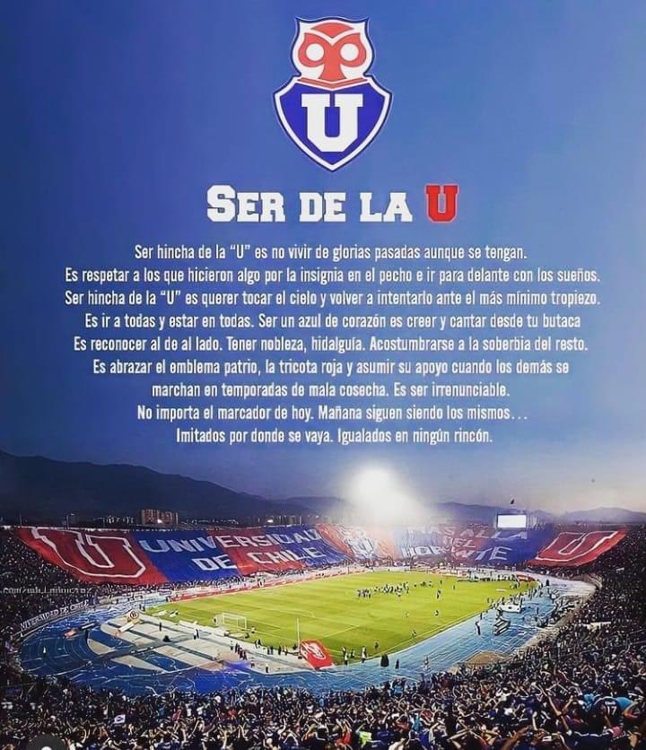 SER DE LA U <a href="/udechile/">Universidad de Chile</a> #VamosLaU #UdeChile #AzUlesFC 💙❤️