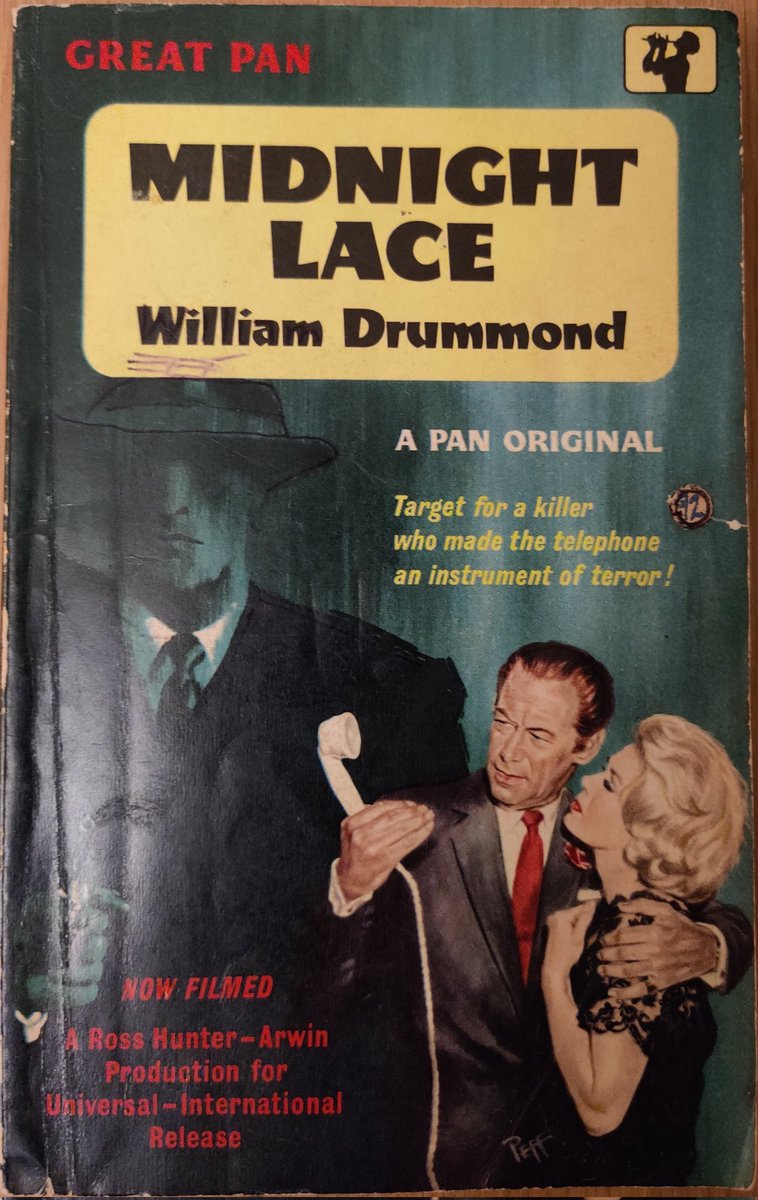 cracabond's tweet photo. Midnight Lace by William Drummond. A #Pan original published in 1960. 'The Book of the Film'.
#vintagepaperback
#bookcoverdesign by #Peff https://t.co/J4gl5yT30B