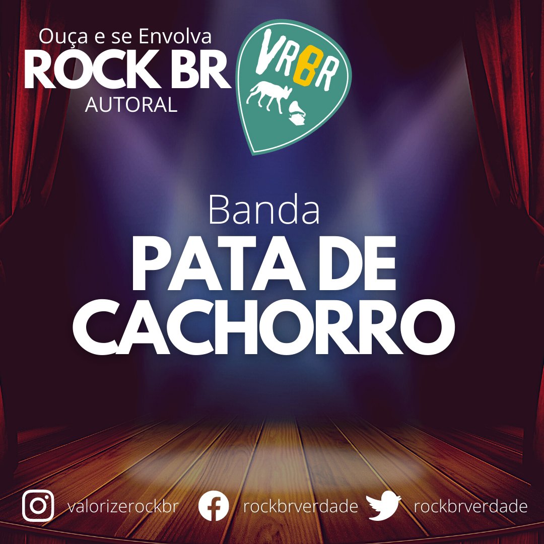 A dica de hoje é a banda Pata de Cachorro com o som "Mapinguari" Sonzeira!🤘

Ouça acessando nosso site clicando na playlist VRBR! valorizerockbr.com.br! 
No Insta, acesse pela bio!

Insta: <a href="/patadecachorro/">Pata De Cachorro</a>

#rockautoral
#rockbr
#dicasvrbr