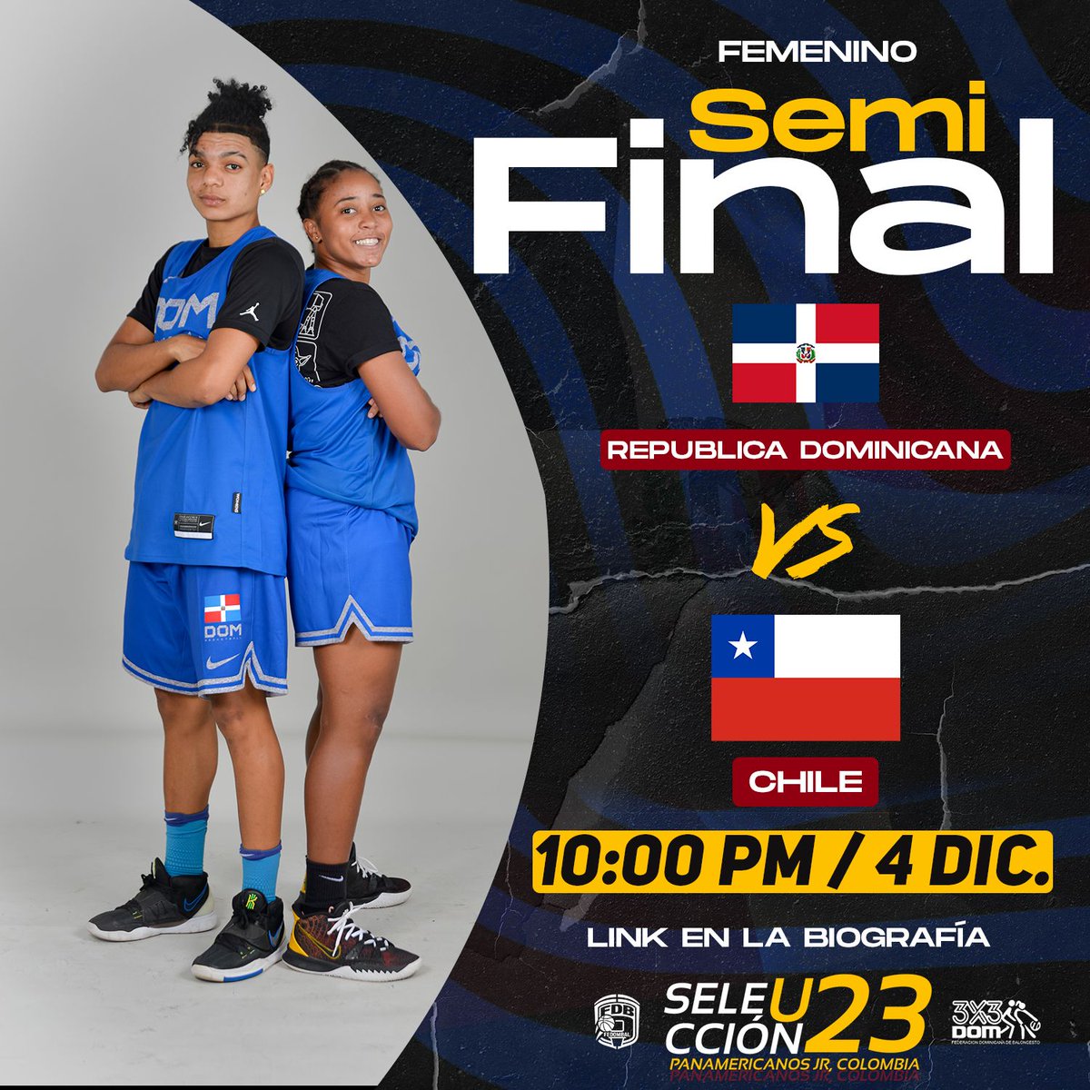FedombalRD's tweet photo. HOY A LAS 10:00PM 🇩🇴🔥
APOYA A TU SELECCIÓN 🇩🇴🇩🇴🇩🇴🇩🇴🇩🇴🇩🇴
🔥💪🏾
#ArribaDom 🇩🇴🇩🇴🇩🇴
Link en la biografía ⬆️
•
•
•
#3x3dom #3x3dominicana #3x3 #fiba3x3 #republicadominicana🇩🇴 #BASKETBALL #basketdominicano #basket #somosbasket #juegodebasket #repúblicadominicana #fiba3x3 https://t.co/fRIO8gn3uH