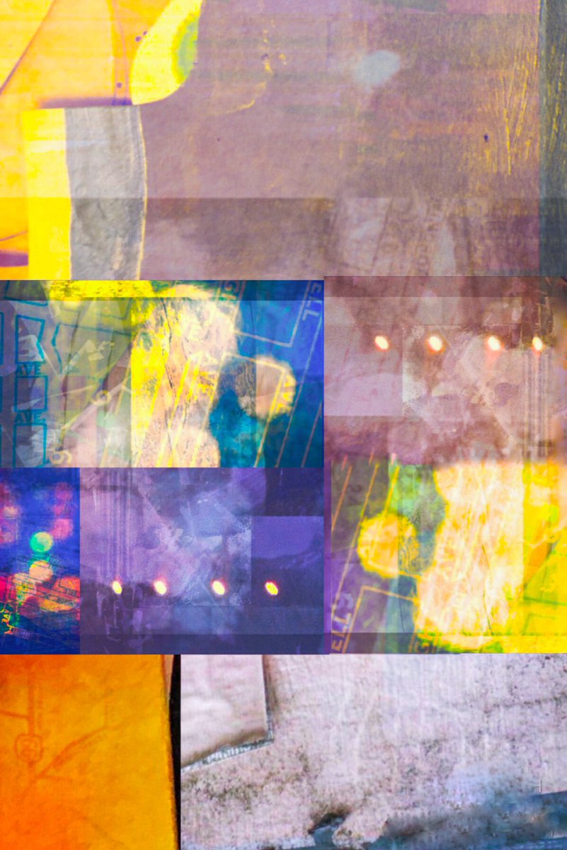 SuzyFerriss's tweet photo. Avenue, Night
(acrylic on paper, collage, found papers, photomontage) #art #collage #acrylicpainting  #mixedmedia #abstractart #photography #contemporayart https://t.co/xrrmjL6Kr7