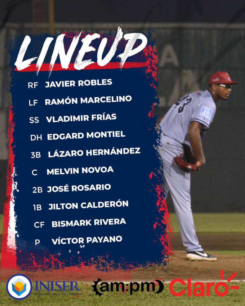 Así se alinean los mimados de la capital para enfrentar al <a href="/TrenBeisbol/">Tren del Norte</a>  
<a href="/LbpnOficial/">Liga de Béisbol Profesional Nacional</a> 
#vivaelboer
#vamosboer
#somosboerdecorazon