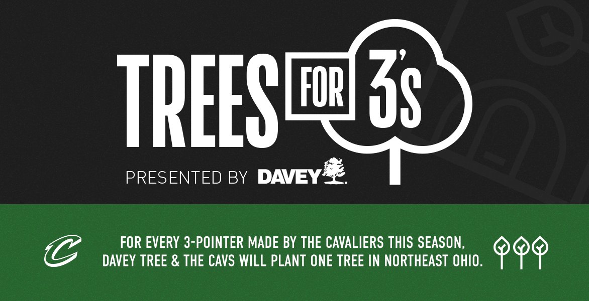 Cleveland Cavaliers (@cavs) on Twitter photo 47 trees planted over our four-game win streak! 🌳
Learn more and keep track of how many trees we're planting this season with <a href="/DaveyTree/">Davey Tree Expert Co</a> on cavs.com/trees!
#Trees4Threes | #CavsCare 47 trees planted over our four-game win streak! 🌳
Learn more and keep track of how many trees we're planting this season with <a href="/DaveyTree/">Davey Tree Expert Co</a> on cavs.com/trees!
#Trees4Threes | #CavsCare