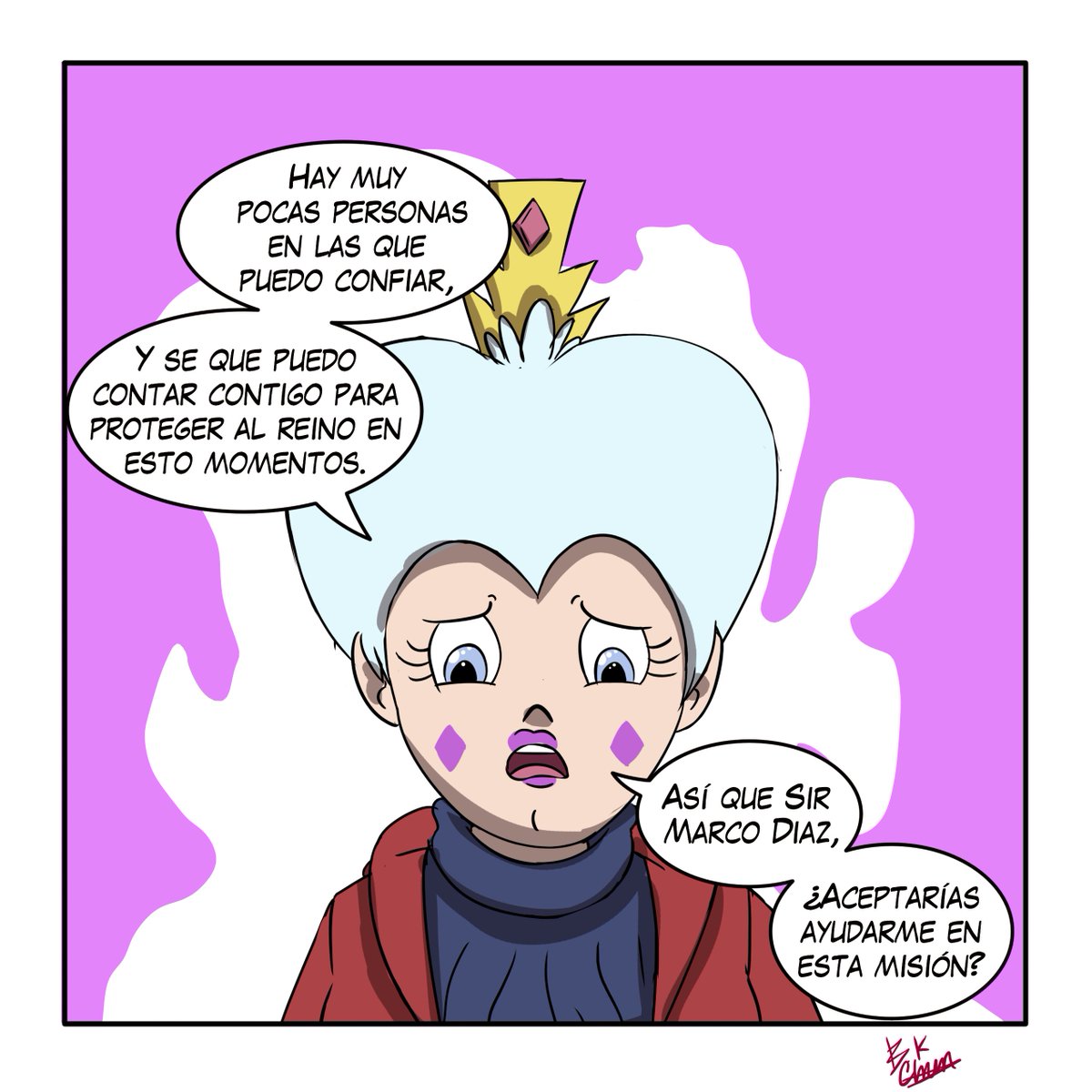 bkchan2's tweet photo. ¡nueva tira!
Acabo de notar que no tengo nada preparado para navidad. Asi que bajare un poco el ritmo estas semanas para tener algo preparado.
#SVTFOE #fanart #fancomic #Marco_Diaz #Moon_butterfly #star_Butterfly #moonco https://t.co/ZKWf2coIyA