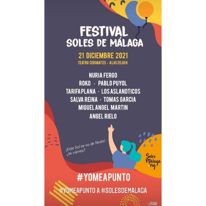 El próximo día 21, Nuria Fergó actuará en el Festival Soles de Málaga, que tendrá lugar en el Teatro Cervantes a las 20:00h