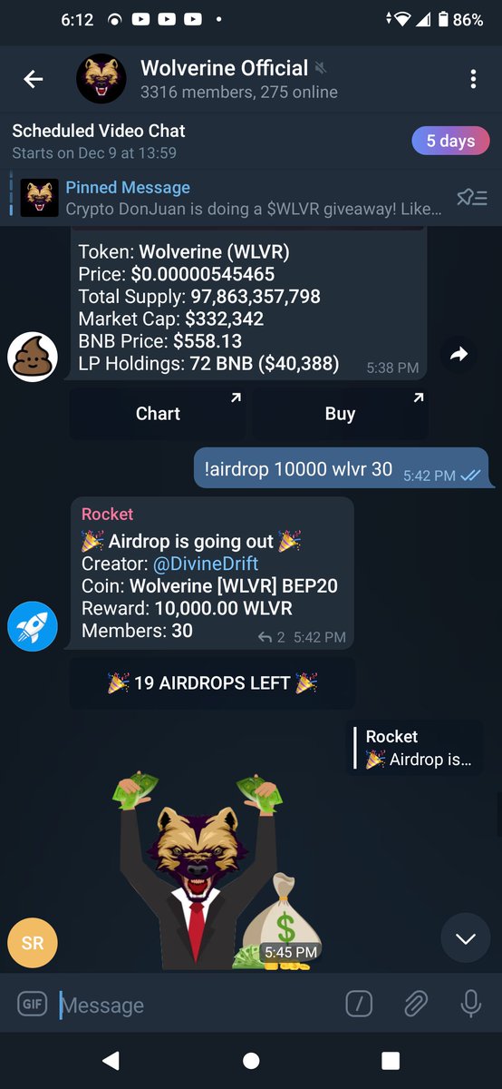 praetorius88's tweet photo. Only 19 spots left to add 10k $wlvr to your bag, go to @WolverineBSC official telegram to collect
https://t.co/htmoSwJmxf
#airdrop #giveaway #free #crypto #binance #bsc #bep20 #wlvr #btc #eth #doge #shib #req #bat #zen #ach #iotx #oxy #whex https://t.co/HX9mdIKPGS