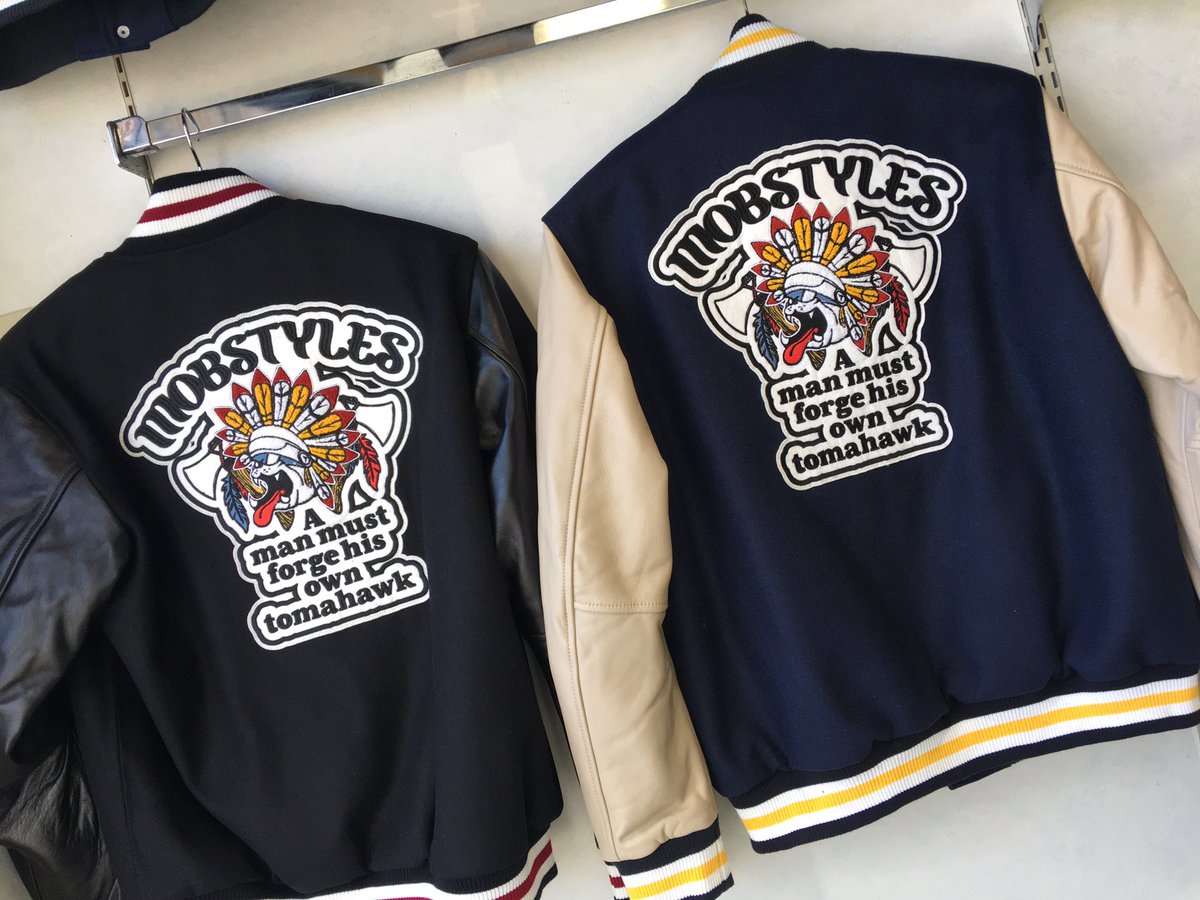 v_young_v's tweet photo. #モブスタイルス #mobstyles  今季一押しの #スタジャン が入荷しました‼️ 袖は本革仕様で 刺繍もこだわった出来栄えです‼️
#young
#ヤング
#都城
#宮崎
#ストリートファッション
#セレクトショップ
#sunyoung
#サンヤング
#スタジャン女子
#ストリートウェア https://t.co/XrIbH8rhIw