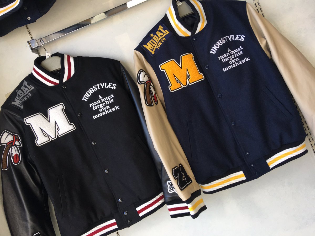 v_young_v's tweet photo. #モブスタイルス #mobstyles  今季一押しの #スタジャン が入荷しました‼️ 袖は本革仕様で 刺繍もこだわった出来栄えです‼️
#young
#ヤング
#都城
#宮崎
#ストリートファッション
#セレクトショップ
#sunyoung
#サンヤング
#スタジャン女子
#ストリートウェア https://t.co/XrIbH8rhIw