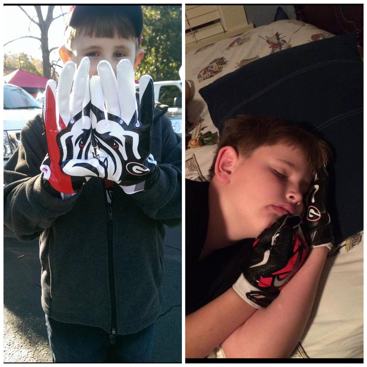 Tough loss, so here’s a throwback to a DGD of when Lawson was 9 and given gloves at the dawg walk by <a href="/dandrews61/">David Andrews</a> then he was sent personally signed pics for Christmas that year. Now he’s 16 wearing a 3X DA tshirt &amp; still 1 of his biggest fan. Seems like yesterday   GO DAWGS