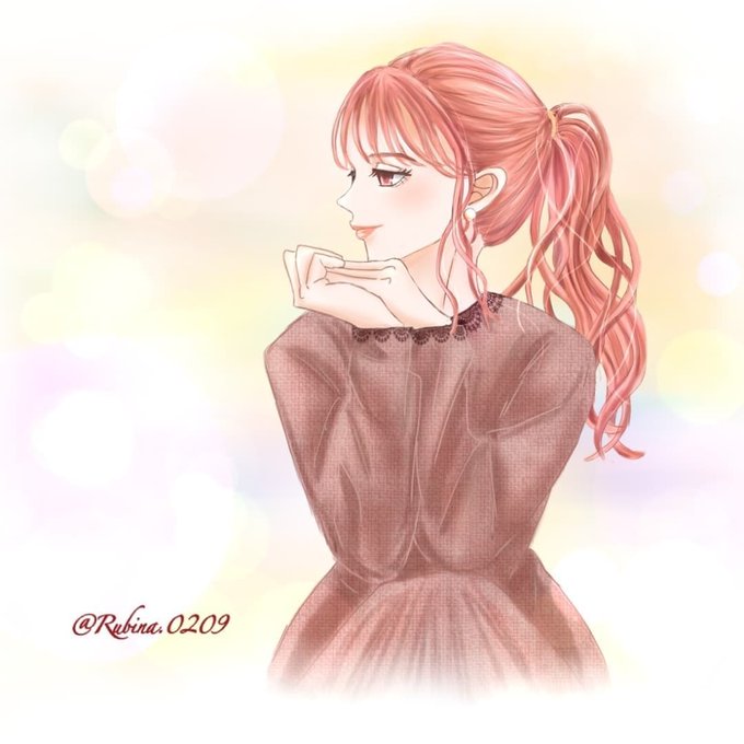 伏し目がちのtwitterイラスト検索結果