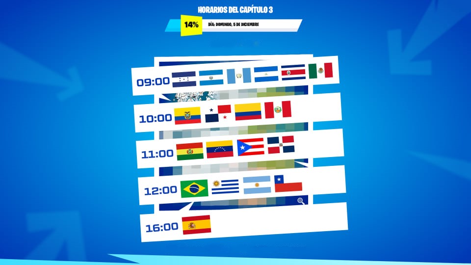 kickMXYT's tweet photo. HORARIOS DEL INICIO DEL CAPITULO 3 TEMPORADA1 DE FORTNITE
(CONTENIDO ORIGINAL POR: @NotPaloleaks )
#Chapter3 #FortniteChapter3 #fortniteflipped #Fortnite #FortniteLeaks #Fortnitecapitulo3 #capitulo3 #Capitulo3Fortnite #filtracionesfortnite https://t.co/HkhecHIYdT
