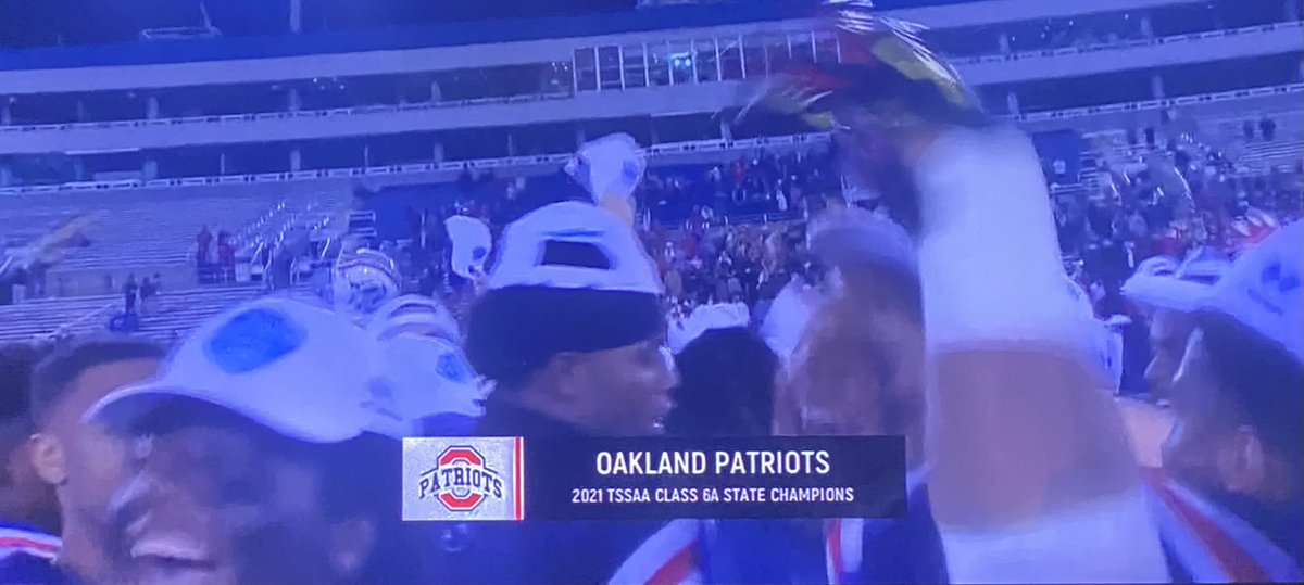 Kjordan511's tweet photo. Congratulations to OAKLAND HIGH SCHOOL 2021 TSSAA STATE CHAMPION‼️ https://t.co/eFs8eGJQLh