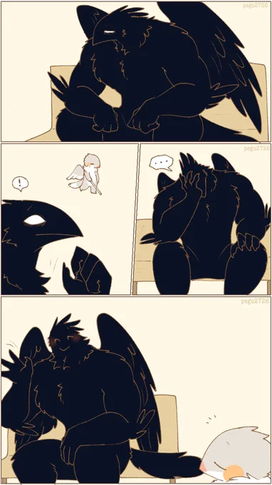 Blind bird and Crow friend 