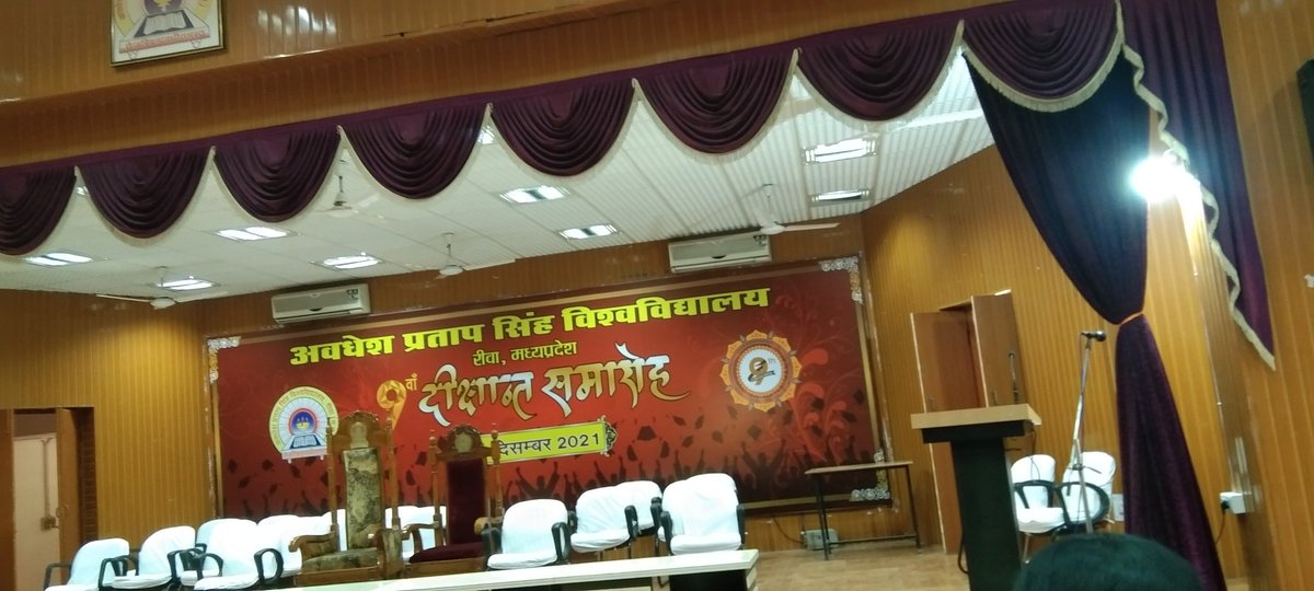 Deepakm56154500's tweet photo. So, finally stage has been all set for 9th convocation ceremony of our university.
Honourable Governor of our state Shri #mangubhaipatel ji would be our cheif guest along with some other respected personality.
#Covocation
#APsu https://t.co/9WMYt0K3lc