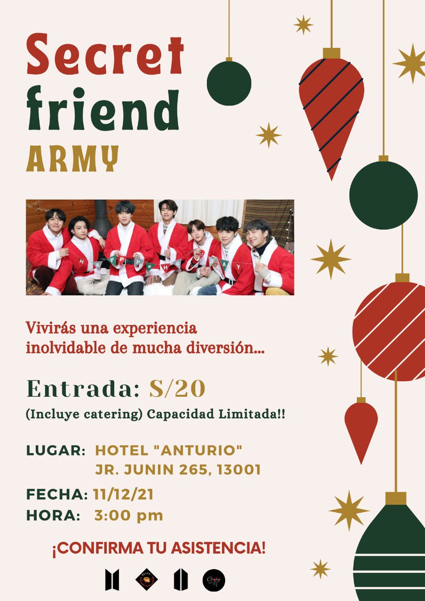BtsTrujillo's tweet photo. PREVENTA: S/18 (hasta el 9/12)

📍Cuenta BCP: 57095944769060
Propietaria: Laydyvery Ccory Sánchez Vilca
📍YAPE: 947733951
Propietaria: Betsy Noemi Herrera Caballero

PD:
- Se realizará dinámicas y proyección. 
- Sorteo de un polo de BTS
- Amigo Secreto

*información en el chat. https://t.co/0noiUBIUBj