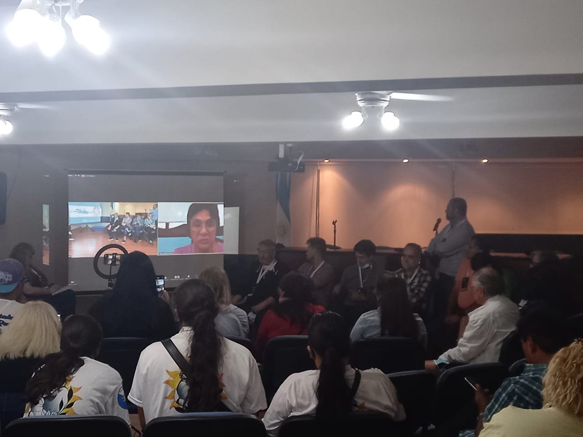 PJDigitalProv25's tweet photo. #ahora ya comenzó el #plenario del PJ Digital y ya estamos escuchando las palabras de Milagro Sala desde la #provincia25  @PJDigitalAR https://t.co/RPZon2h9MY