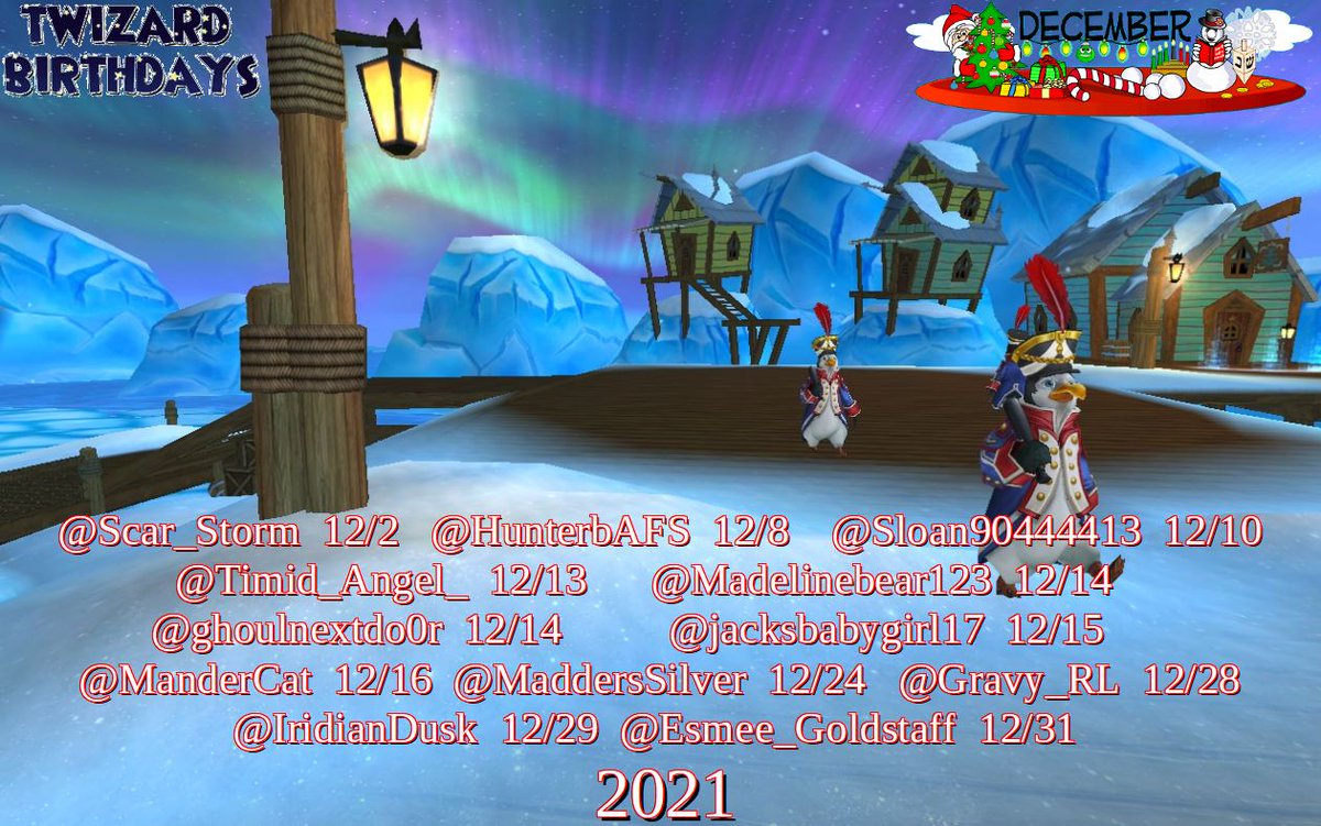 Ok, got the reply I was waiting on. Here are your December #Twizard birthdays! Happy birthday everyone! Please RT. :)